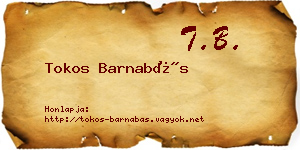 Tokos Barnabás névjegykártya