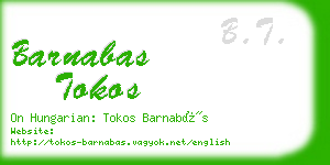 barnabas tokos business card